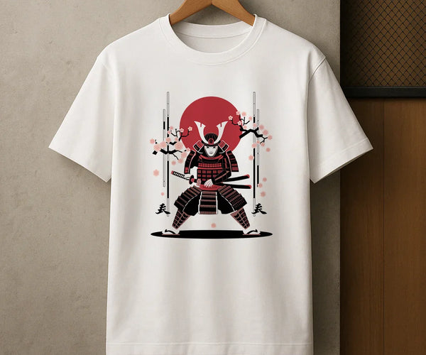 Homme T-shirt Art Ukiyo-e Motif Sakura Et Geisha Style Vintage