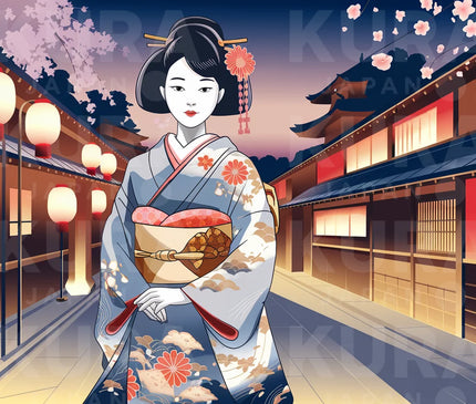 Affiche kimono vintage
