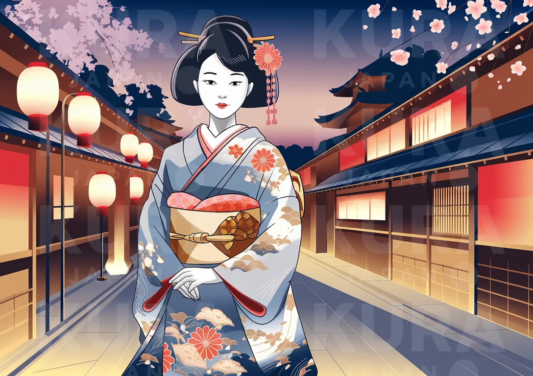 Affiche kimono vintage