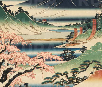 tableau japonais traditionnel mont fuji
