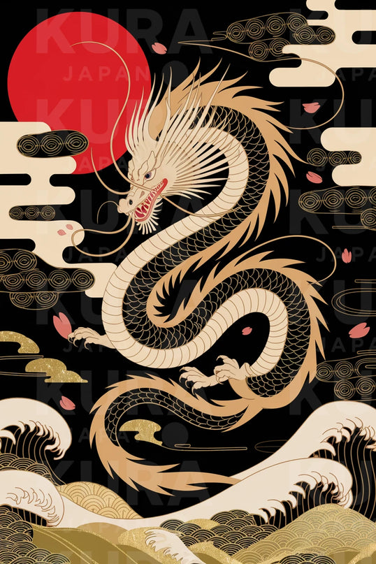 tableau dragon japonais