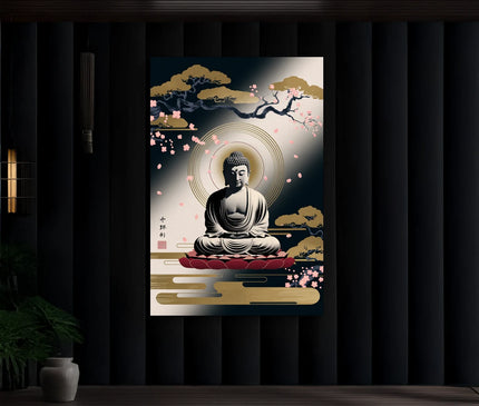 Tableau bouddha japonais zen