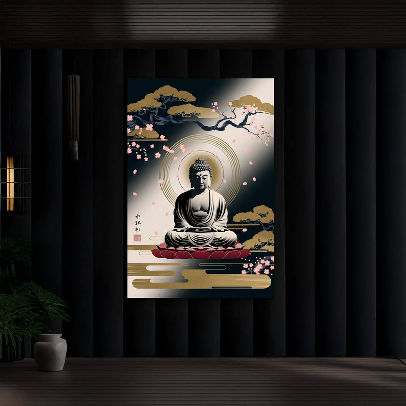 Tableau bouddha japonais zen