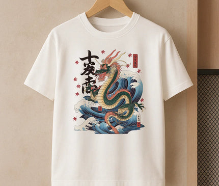 t shirt dragon japon 1 - FEMME