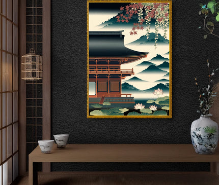 Affiche estampe japonaise vintage