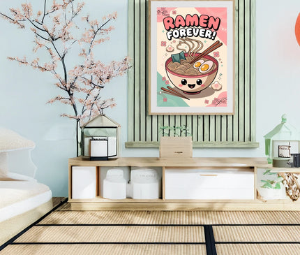 Affiche ramen colore