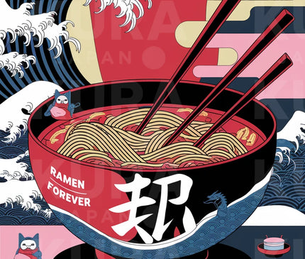 Affiche ramen ambiance izakaya