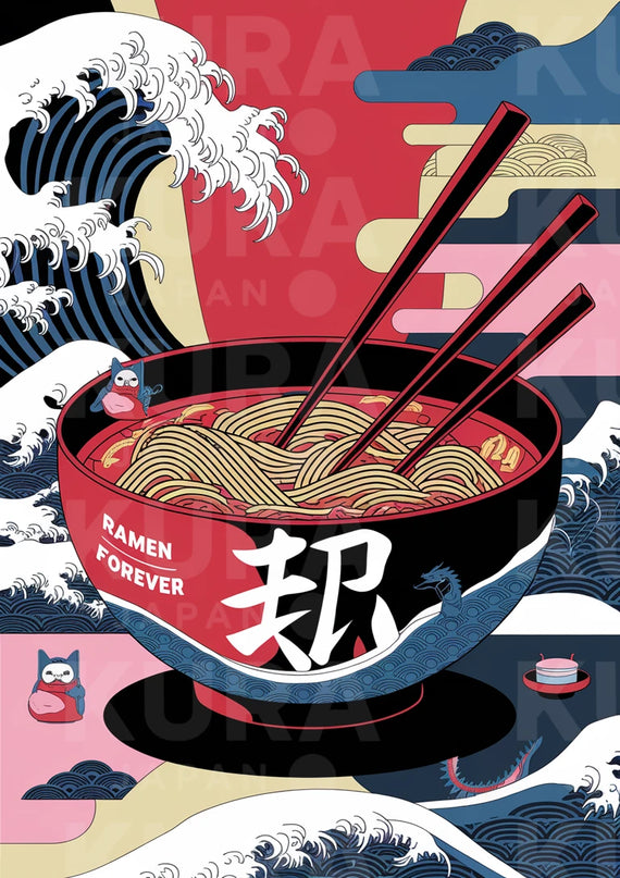 Affiche ramen ambiance izakaya