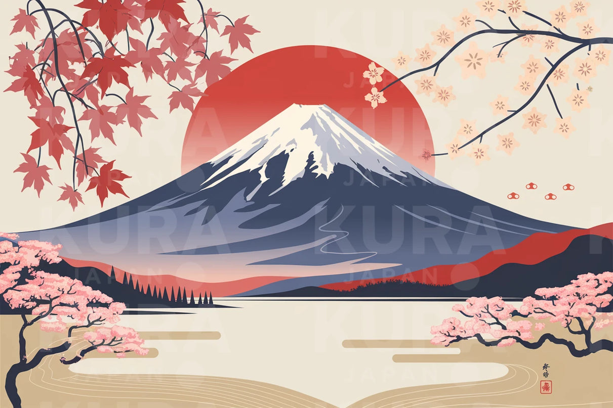 tableau mont fuji