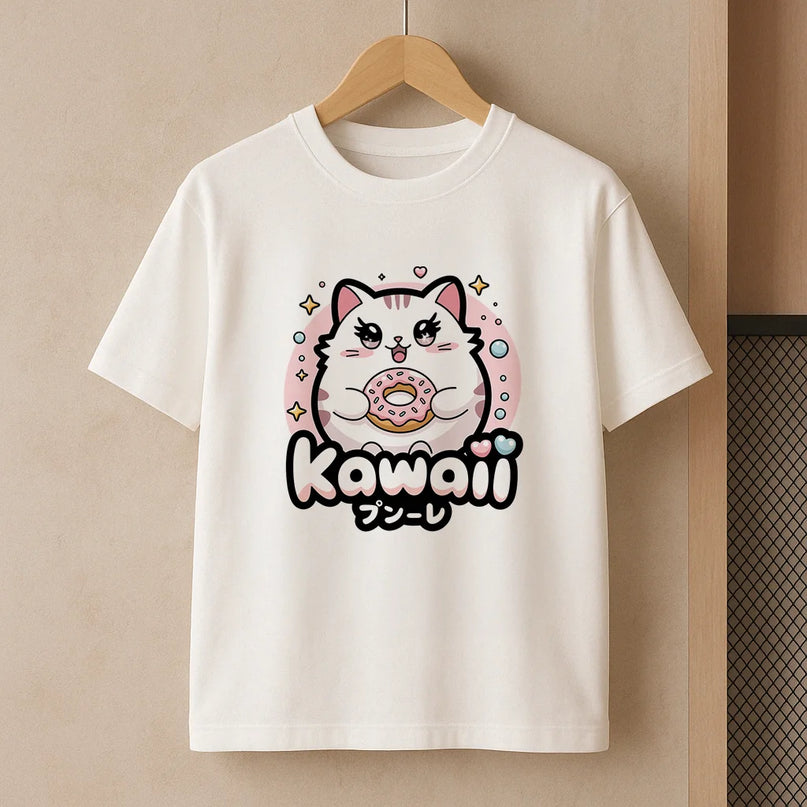 t shirt kawaii - FEMME