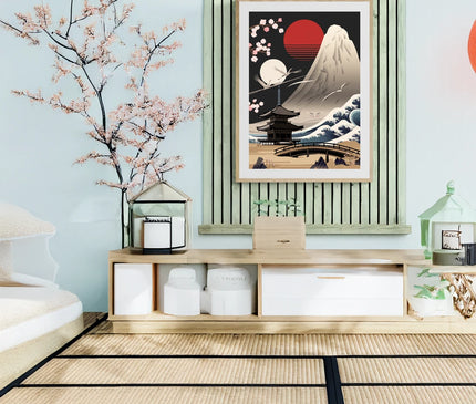poster mural paysage japonais 1