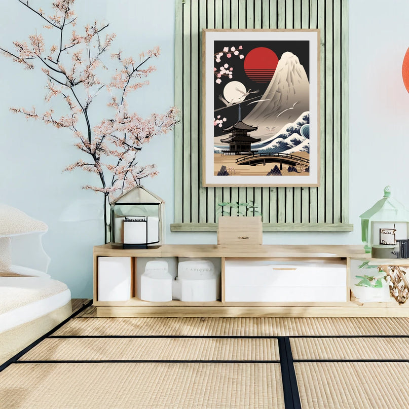 poster mural paysage japonais 1
