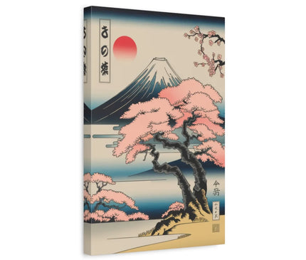 tableau peinture cerisier japonais