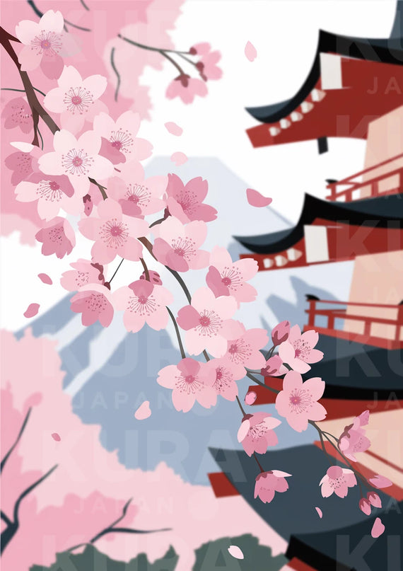 poster cerisier japonais 4