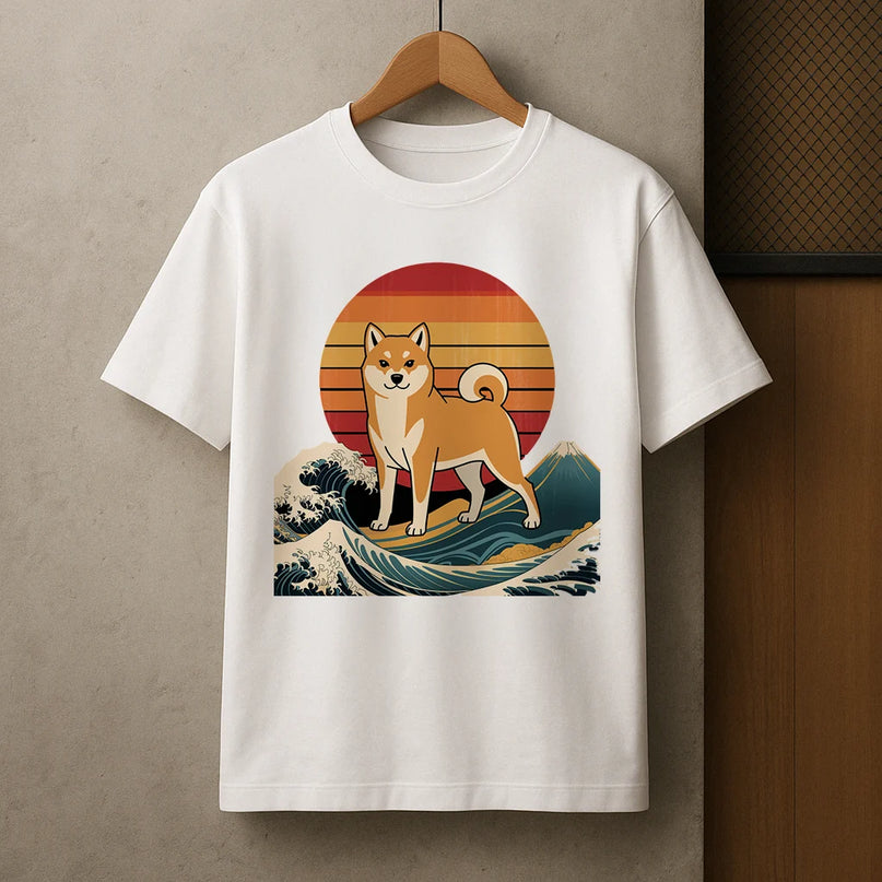 tee shirt shiba inu vintage - HOMME