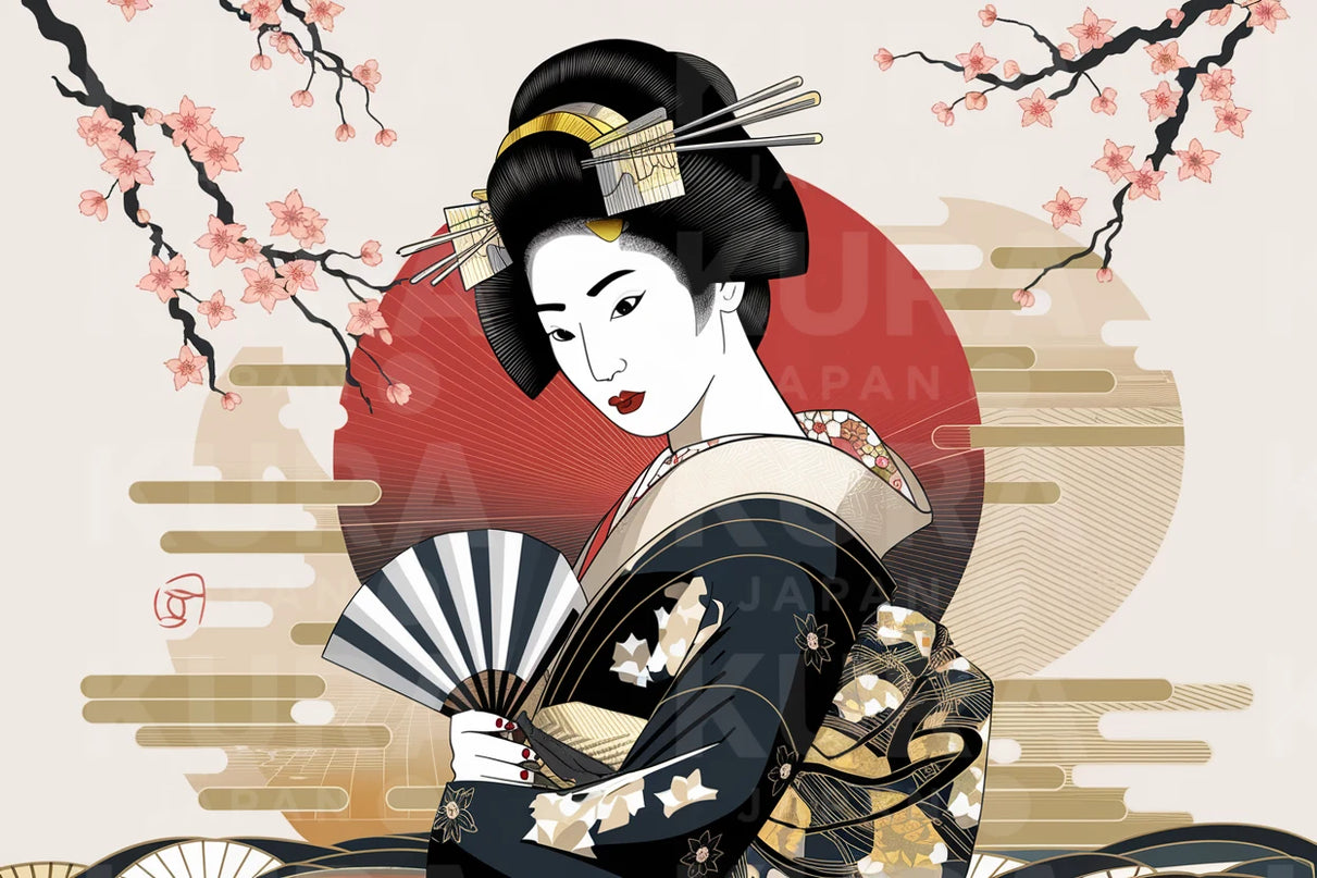 tableau japonais geisha 1