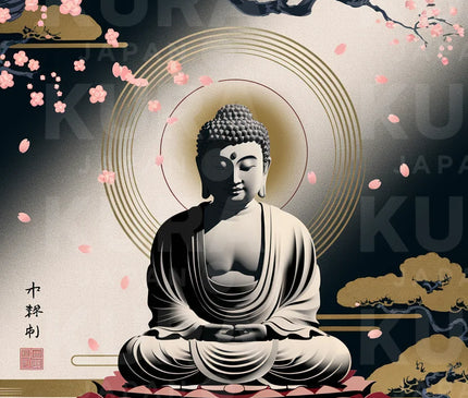 Tableau bouddha japonais zen