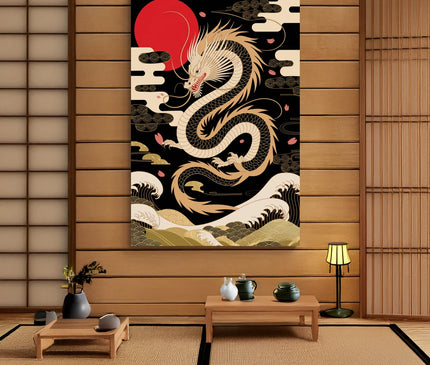 tableau dragon japonais