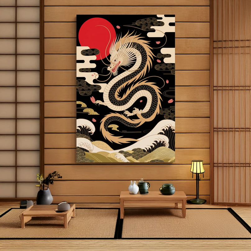 tableau dragon japonais