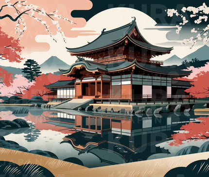 tableau temple japonais