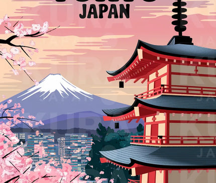 Affiche manga ambiance Tokyo Japon