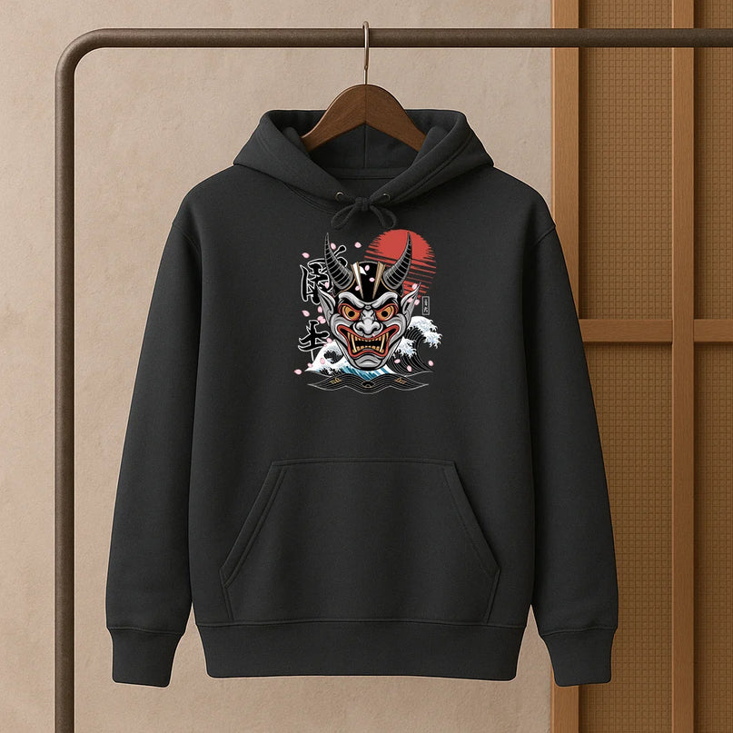 sweat japonais masque oni - FEMME