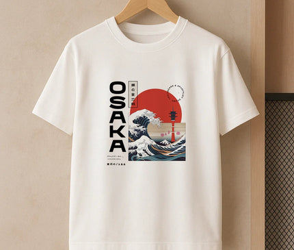 t shirt osaka typographie japonaise - FEMME