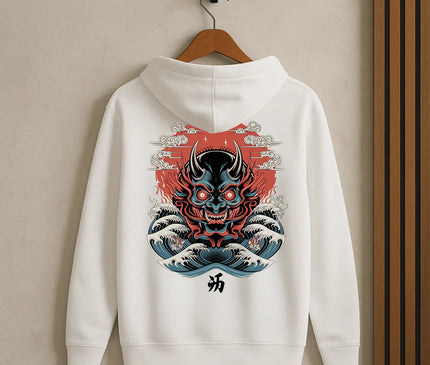 hoodie masque oni - HOMME