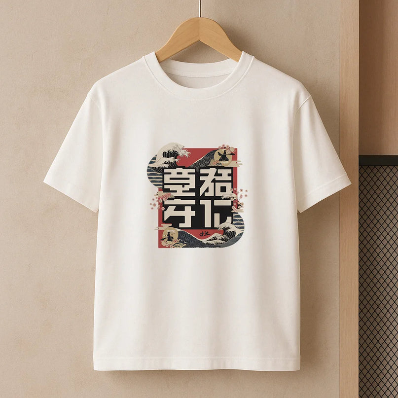 t shirt ecriture japonais 1 - FEMME