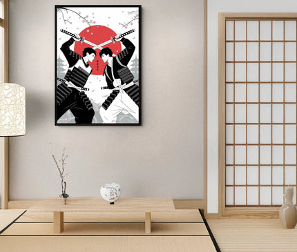 Affiche manga combat Japon