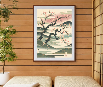 poster cerisier japonais 1