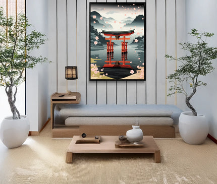 Affiche torii rouge