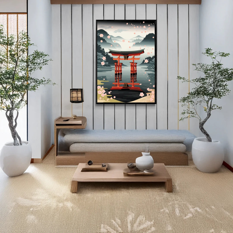 Affiche torii rouge