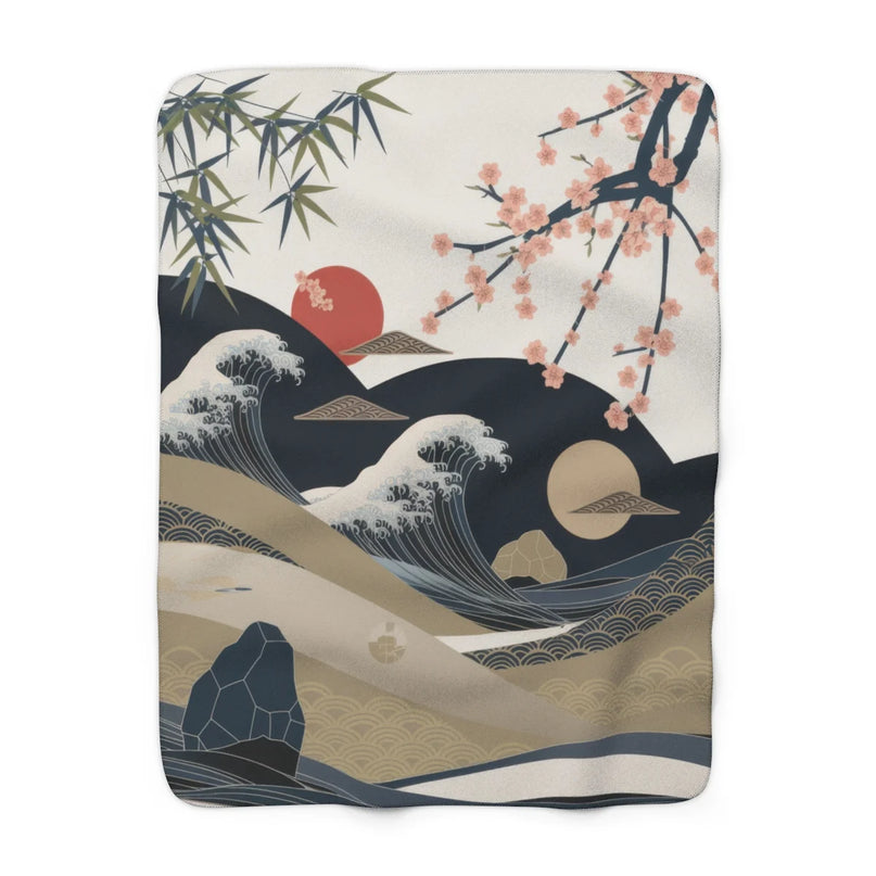 plaid motif japonais zen 1