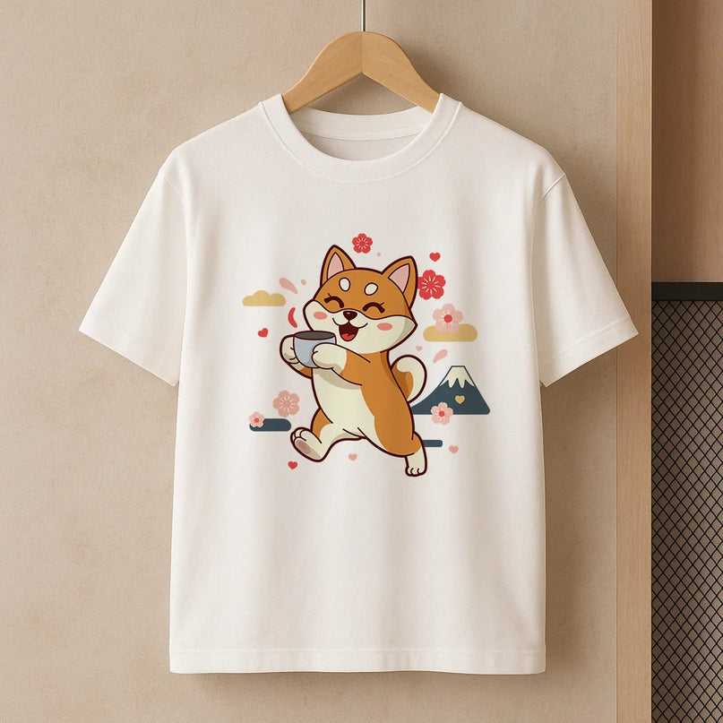 t shirt shiba inu mignon - FEMME