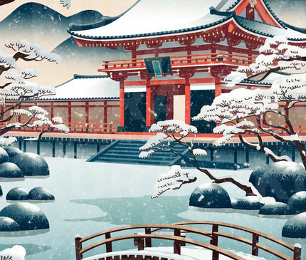 Affiche hiver japonais