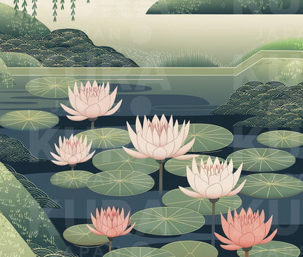 tableaux nenuphars japonais