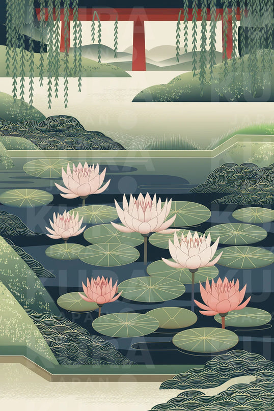 tableaux nenuphars japonais