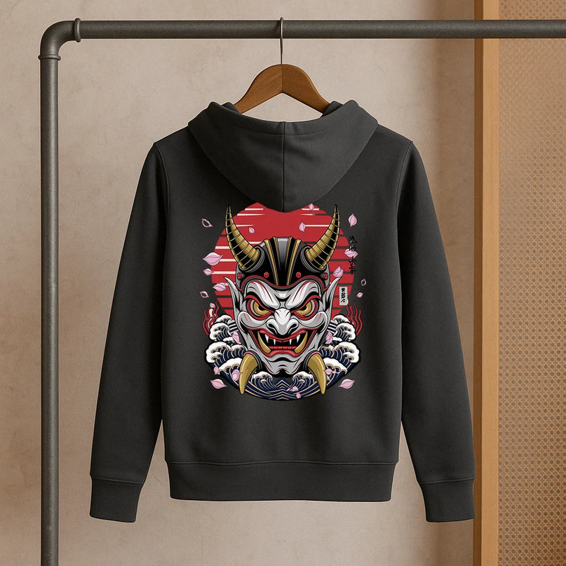 sweat japonais masque oni - FEMME