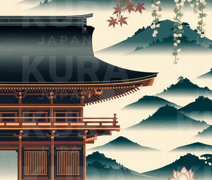 Affiche estampe japonaise vintage