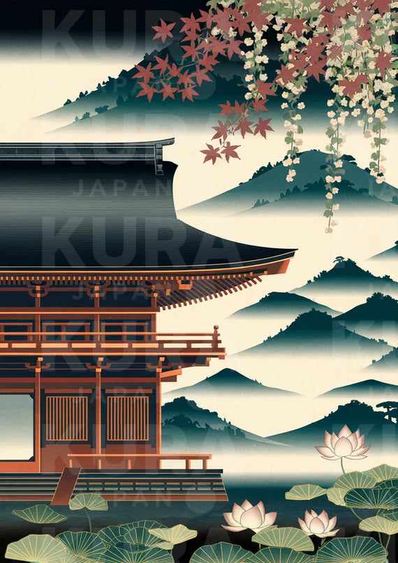 Affiche estampe japonaise vintage