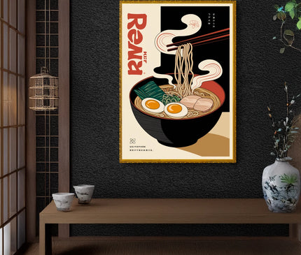 Affiche ramen avec œuf