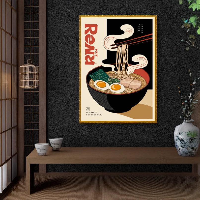 Affiche ramen avec œuf