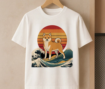tee shirt shiba inu vintage - FEMME