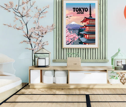 Affiche manga ambiance Tokyo Japon