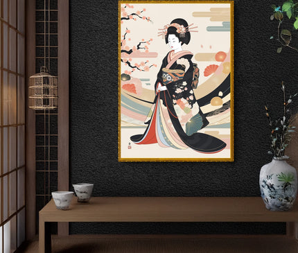 Affiche estampe geisha