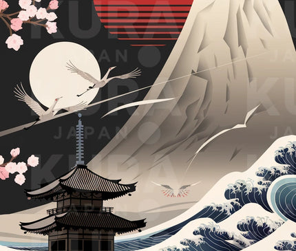poster mural paysage japonais 1