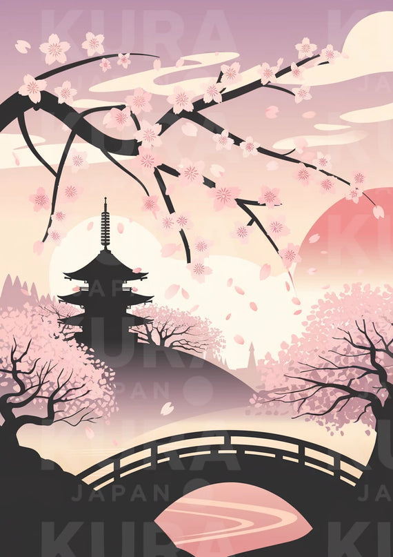 poster cerisier japonais 3