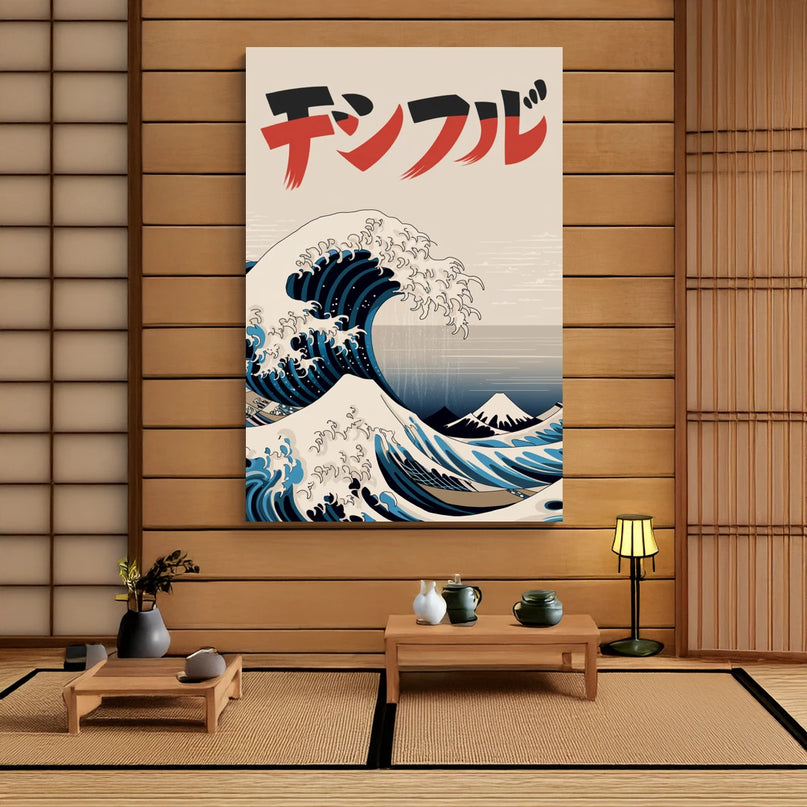 tableau japonais traditionnel vague