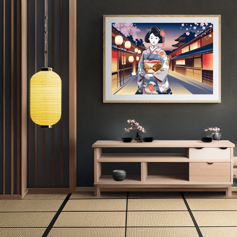 Affiche kimono vintage